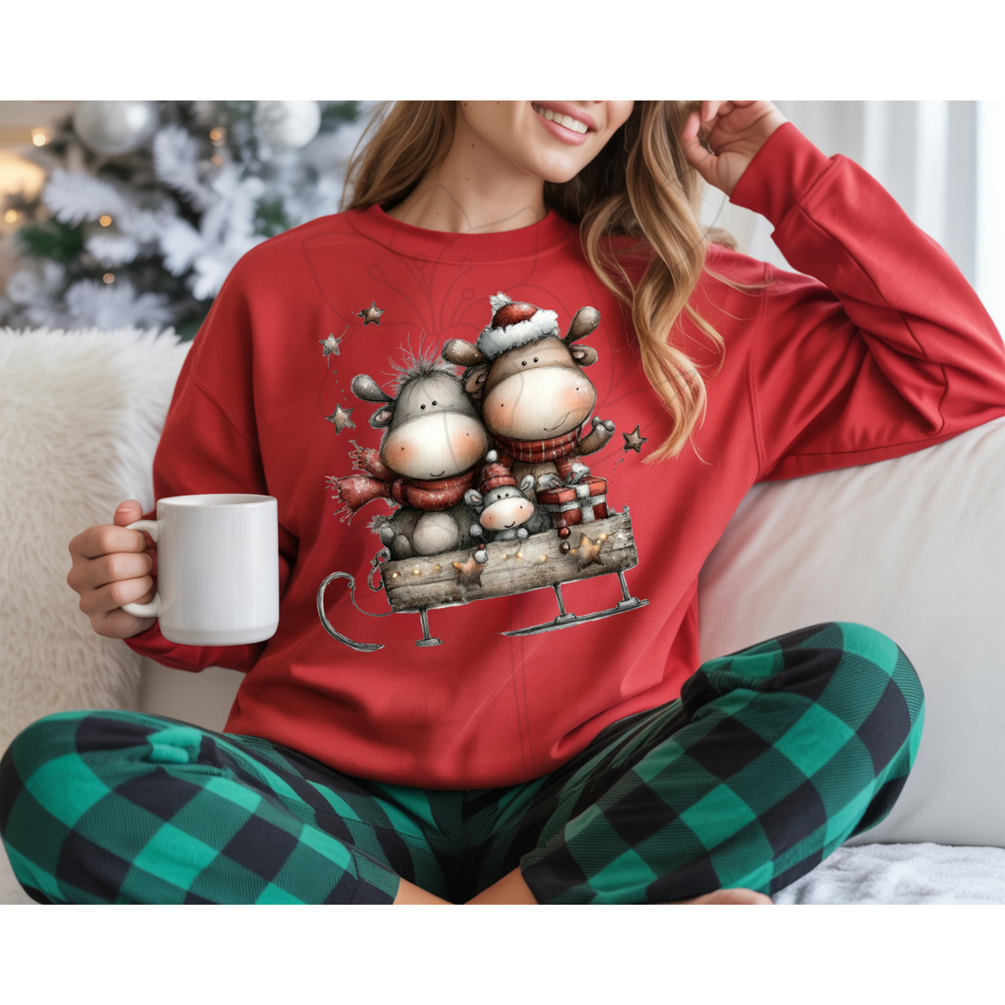 Whimsical Sled Crew Neck