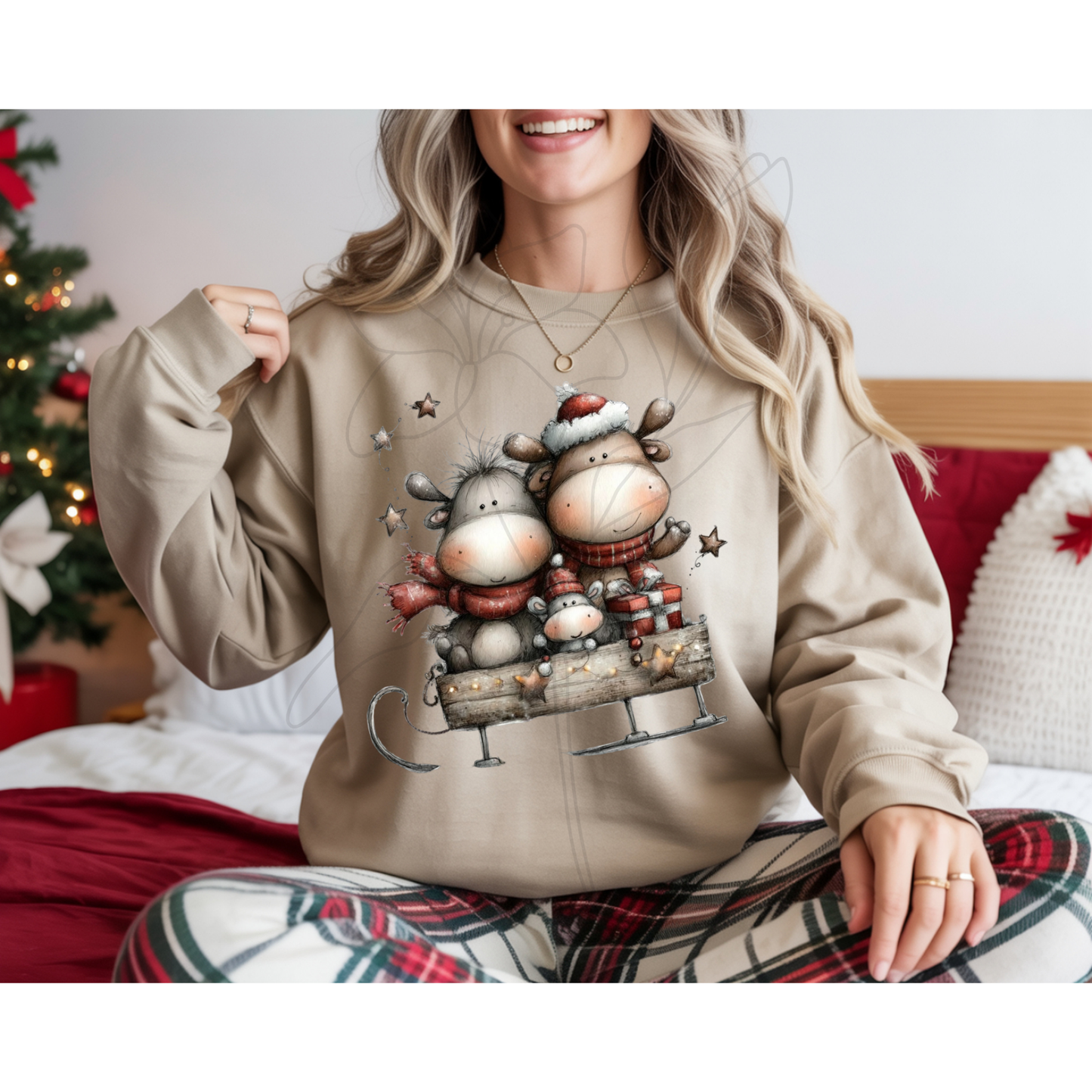 Whimsical Sled Crew Neck