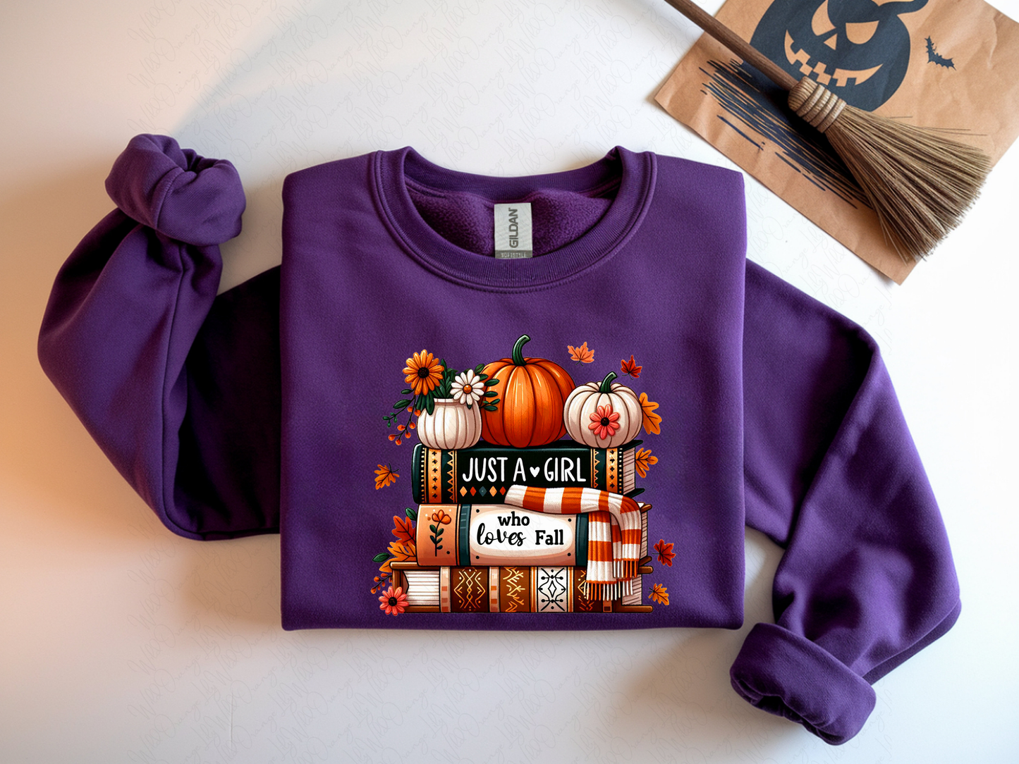 Just a Girl Who Loves Fall Crew Neck